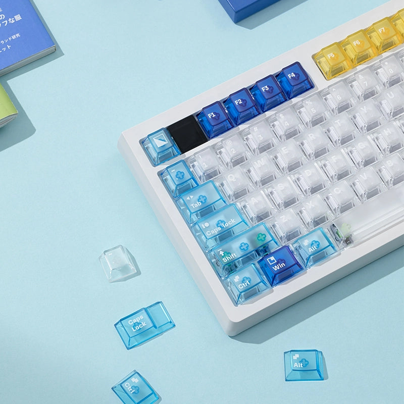 Mondrian Geometric Figure Clear Keycap Set