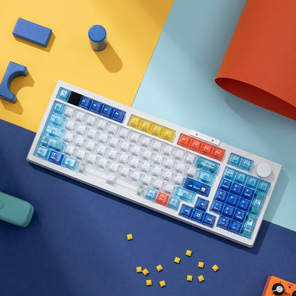 Mondrian Geometric Figure Clear Keycap Set